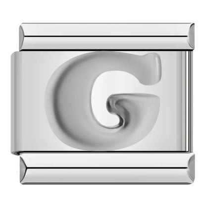 Silver Letter Charm Collection — 9mm Italian Bracelet