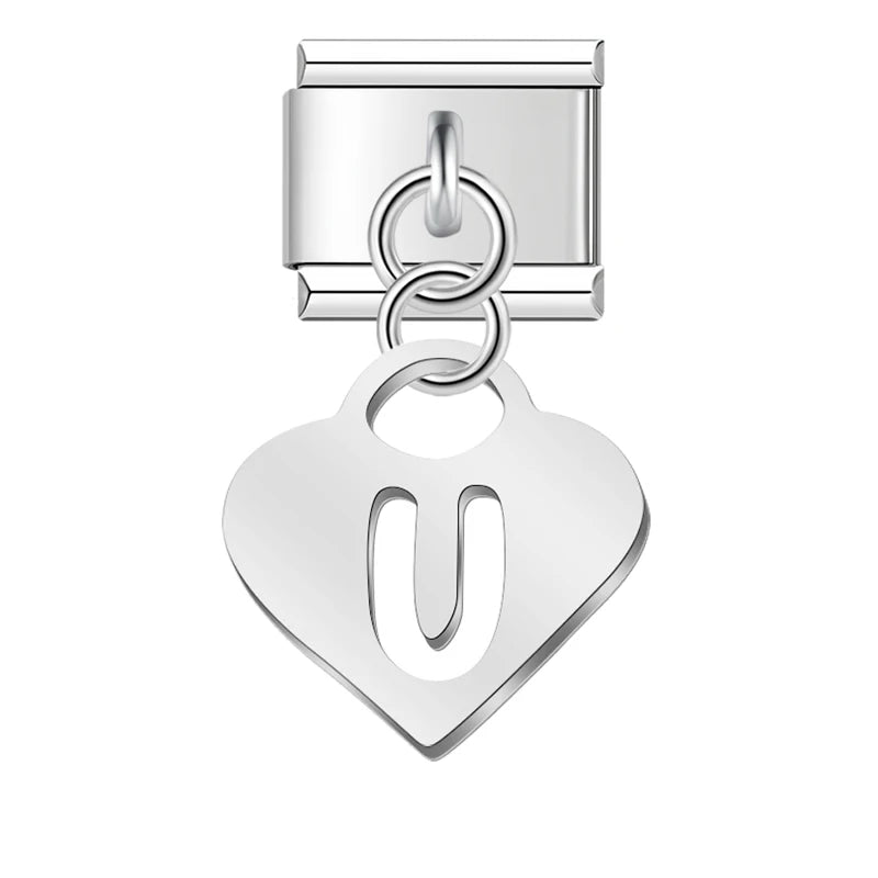 Pastel Letter Charm Collection — 9mm Italian Bracelet
