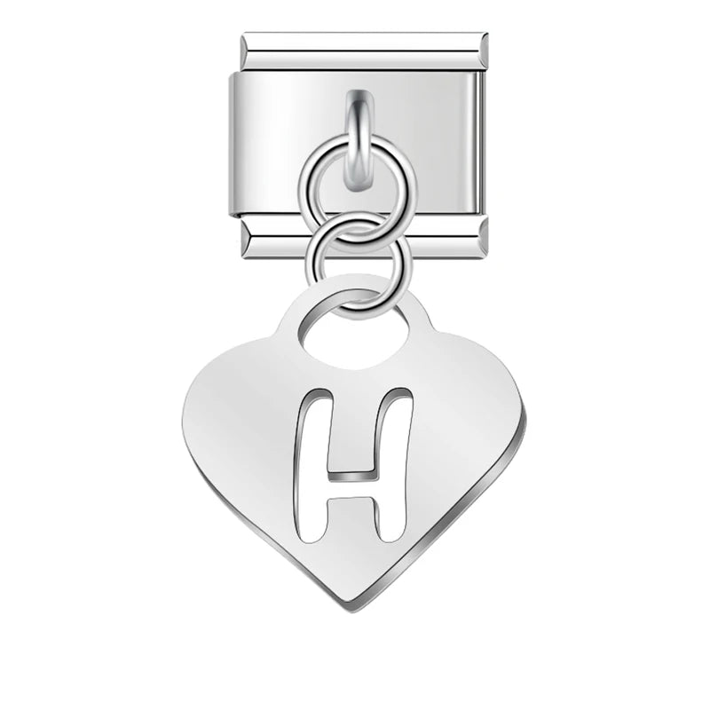 Pastel Letter Charm Collection — 9mm Italian Bracelet
