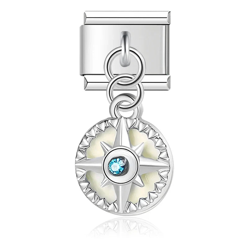 Charm Poisson et Papillon CZ - DJ268-A