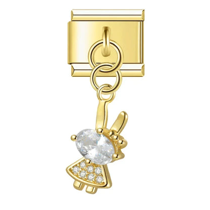 Crown & Moon Charm Collection — 9mm Italian Bracelet