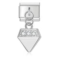 Charm pendentif Diamant Argenté — photo du produit