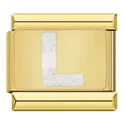 Gold Letter Charm Collection — 9mm Italian Bracelet
