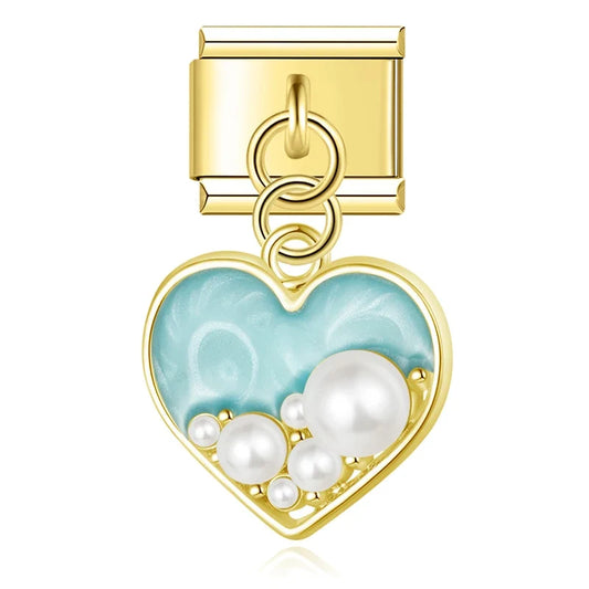 Charm Fleur et Cœur Dorés - DJ1471 NO 12