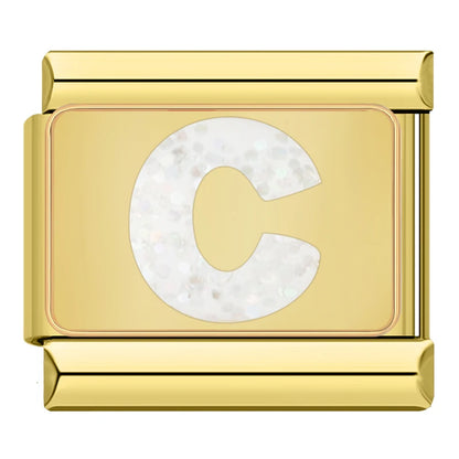Gold Letter Charm Collection — 9mm Italian Bracelet