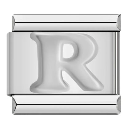 Silver Letter Charm Collection — 9mm Italian Bracelet
