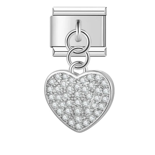 Charm Cœur CZ Romantique - C