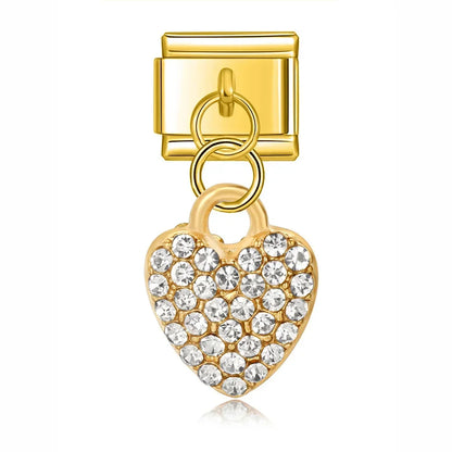 Glaze Sun Heart Charm Collection — 9mm Italian Bracelet