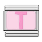 Ensemble de charms Alphabet Rose Argenté — photo du produit