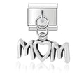 Charm pendentif Mot Mom Argenté et Cœur — photo du produit