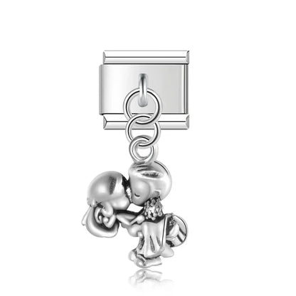 Crystal Dangle Charm Collection — 9mm Italian Bracelet