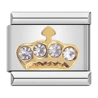 Crown & Wings Charm Collection — 9mm Italian Bracelet