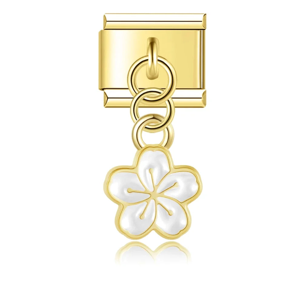 Charm Fleur et Cœur Dorés - DJ1471 NO 1
