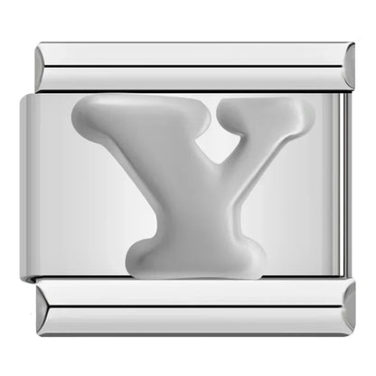 Silver Letter Charm Collection — 9mm Italian Bracelet