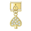 Charm pendentif Cœur Doré Pavé — photo du produit