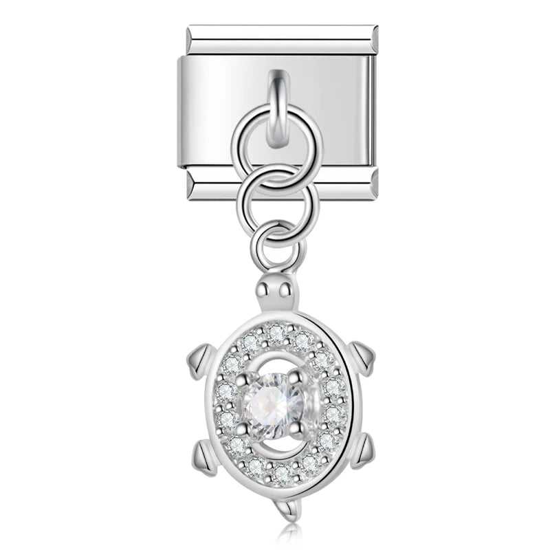 Turtle & Butterfly Charm Collection — 9mm Italian Bracelet
