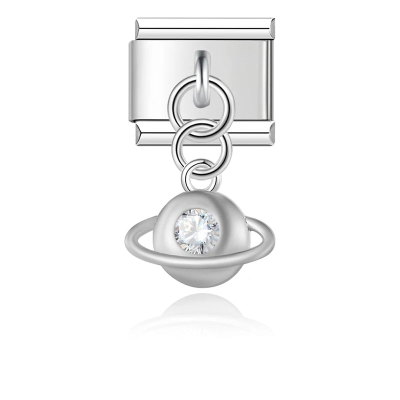 Moon Lock Planet Charm Collection — 9mm Italian Bracelet