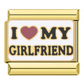 Charm Message I Love My Girlfriend Doré — photo du produit
