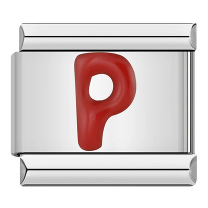 Red Letter Charm Collection — 9mm Italian Bracelet