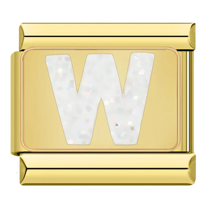 Gold Letter Charm Collection — 9mm Italian Bracelet