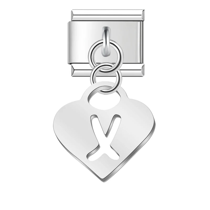 Pastel Letter Charm Collection — 9mm Italian Bracelet