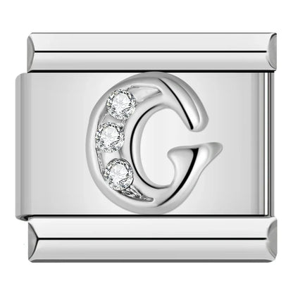 Silver Letter Charm Collection Vol. 2 — 9mm Italian Bracelet
