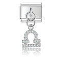 Charm pendentif Zodiaque Balance Argenté et Cristaux — photo du produit
