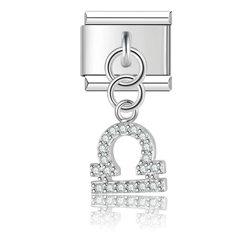 Charm Zodiaque CZ Pendant - DJ1871 Silver 7