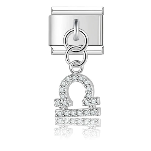 Charm Zodiaque CZ Pendant - DJ1871 Silver 7