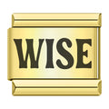 Charm Mot Wise Noir sur Doré — photo du produit