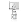 Charm pendentif Cadenas Argenté et Cristal — photo du produit
