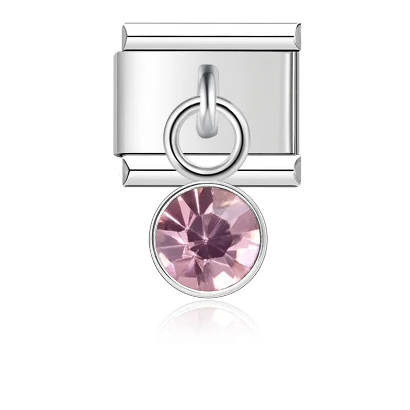 Birthstone Month Charm Collection — 9mm Italian Bracelet