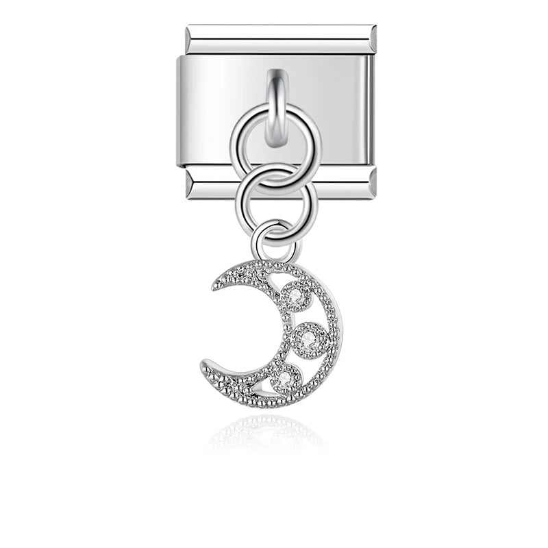 Moon Lock Planet Charm Collection — 9mm Italian Bracelet