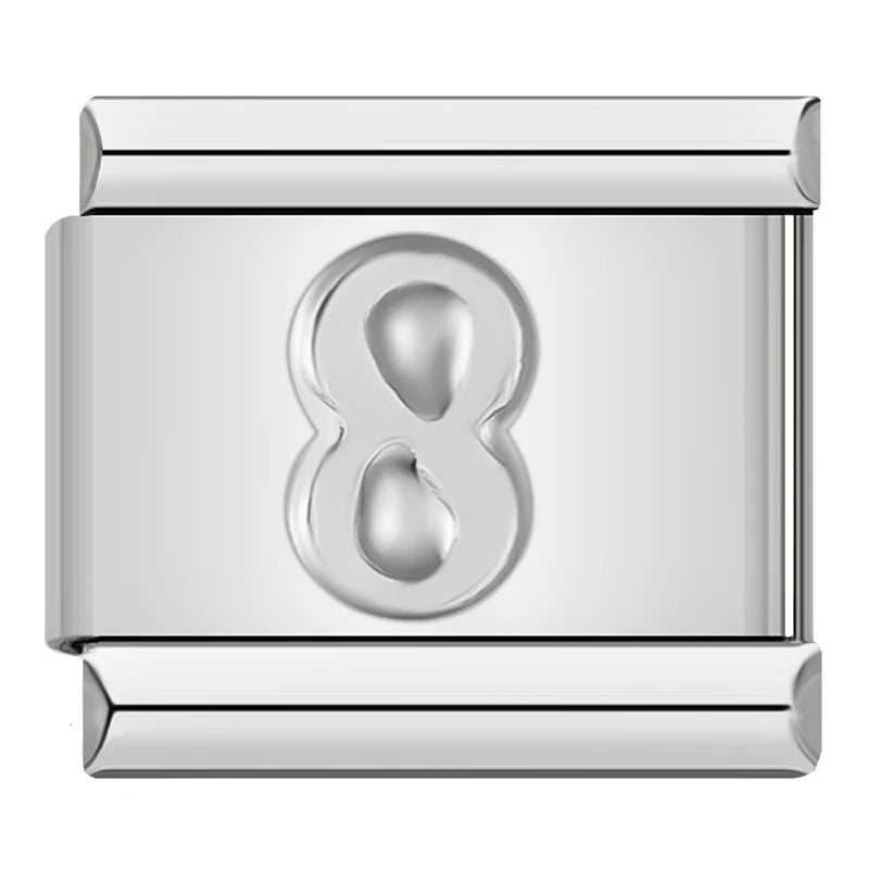Number Charm Collection — 9mm Italian Bracelet
