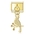 Charm pendentif Oiseau Doré sur Branche — photo du produit