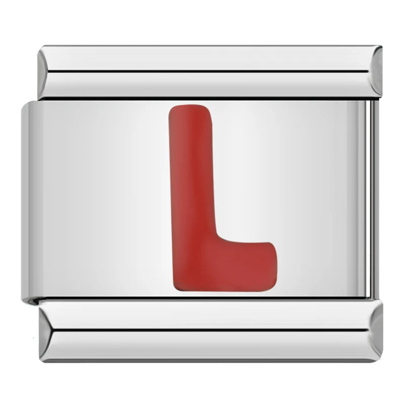 Red Letter Charm Collection — 9mm Italian Bracelet