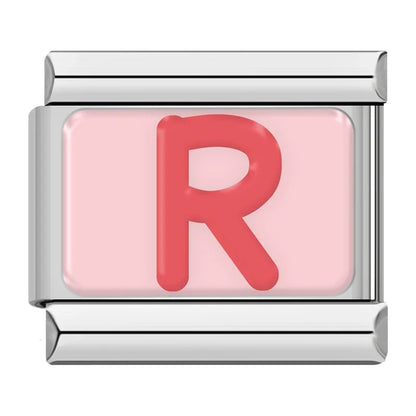 Red Colorful Letter Charm Collection — 9mm Italian Bracelet