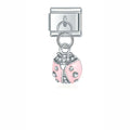 Charm pendentif Coccinelle Rose Argenté — photo du produit