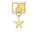 Charm pendentif Étoile Dorée et Cristal Central — photo du produit