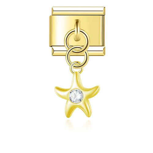Charm Lune, Cadenas et Planète Dorés - DJ1560 NO 8
