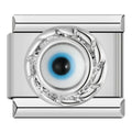 Charm Œil Bleu Cerclé de Cristaux — photo du produit