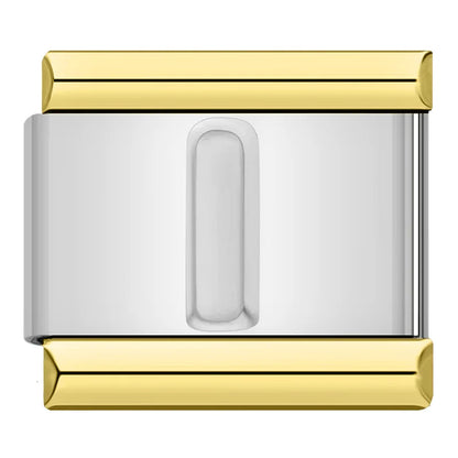 Letter Charm Collection Silver Gold — 9mm Italian Bracelet