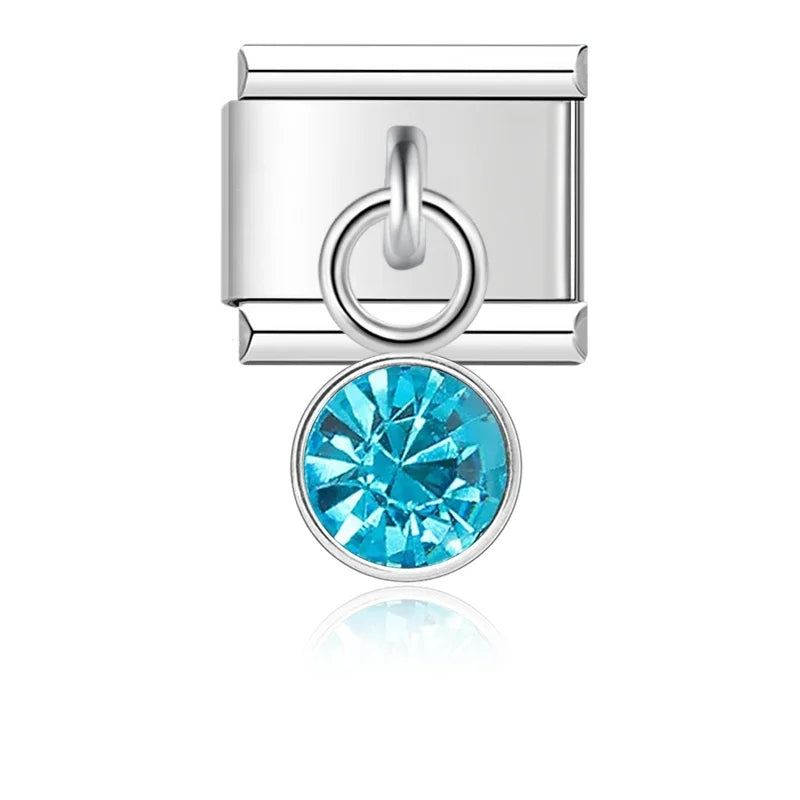 Birthstone Month Charm Collection — 9mm Italian Bracelet