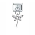Charm pendentif Libellule Argentée Fine — photo du produit