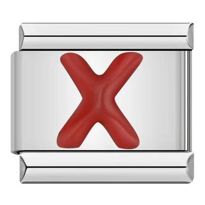 Red Letter Charm Collection — 9mm Italian Bracelet