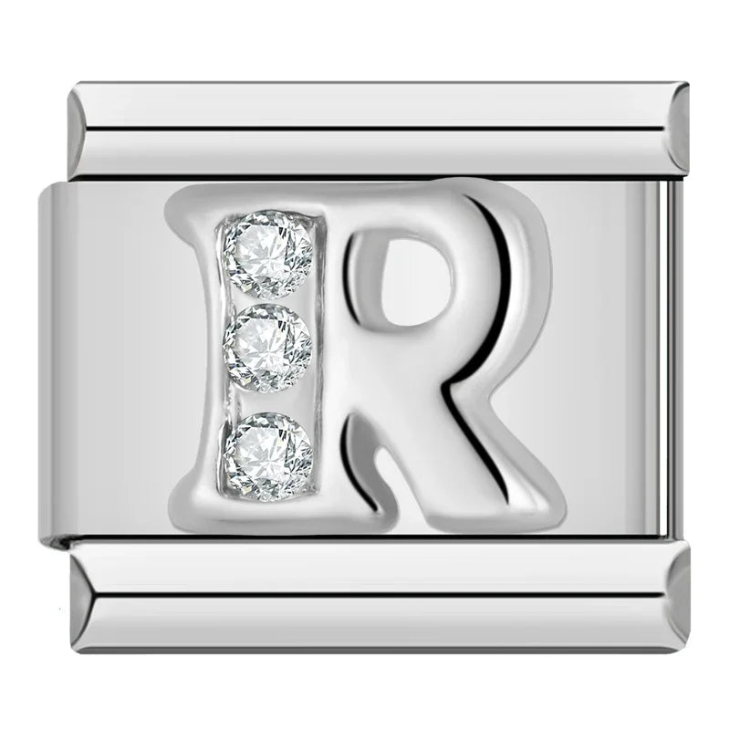 Silver Letter Charm Collection Vol. 2 — 9mm Italian Bracelet