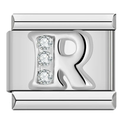 Silver Letter Charm Collection Vol. 2 — 9mm Italian Bracelet