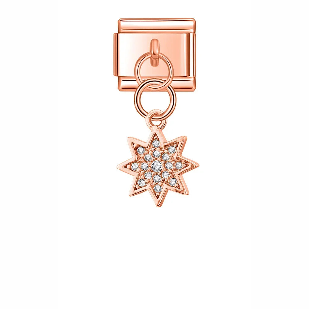 Charm Clé et Flocon de Neige - K