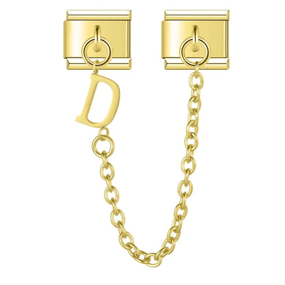 Silver & Gold Letter Charm Collection — 9mm Italian Bracelet