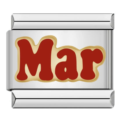 Red Month Charm Collection — 9mm Italian Bracelet